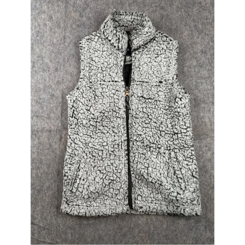 Boxercraft‎ Sherpa Vest Youth Large Gray Pockets Cozy Outdoor Winter Full-Zip